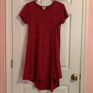 LulaRoe red Carly dress